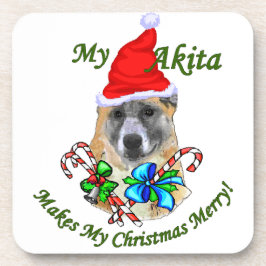 Akita Christmas Getränkeuntersetzer