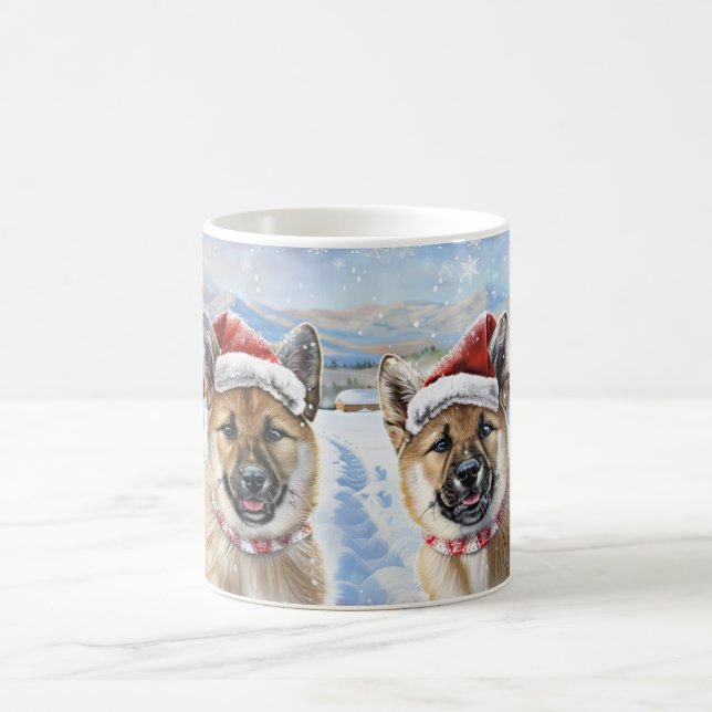 Akita Christmas Kaffeetasse (Mittel)