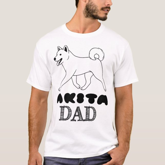 Akita Dad T-Shirt (Vorderseite)