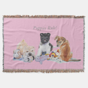 Akita des niedlichen Welpen mischte shar pei Teddy Decke