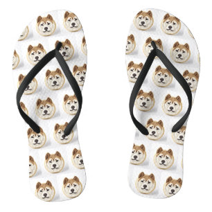 Akita Dog 3D Inspiriert Flip Flops