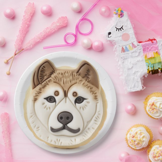 Akita Dog 3D Inspiriert Pappteller (Party)