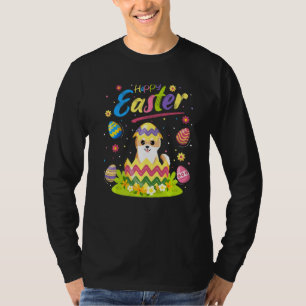 Akita Dog Funny Easter Egg Akita Happy Oaster T-Shirt
