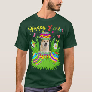 Akita Dog Lover Floral Osterei Funny Akita East T-Shirt