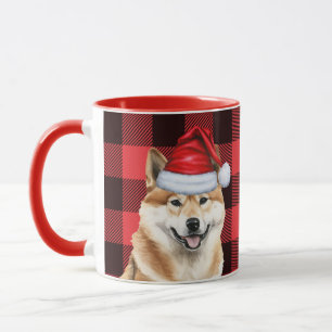 Akita Dog Lover Holiday Buffalo Karierte Weihnacht Tasse
