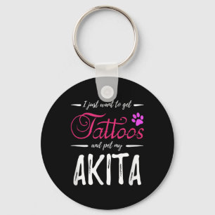 Akita Dog Lover Tattoo Funny Dog Mama Geschenk Ide Schlüsselanhänger