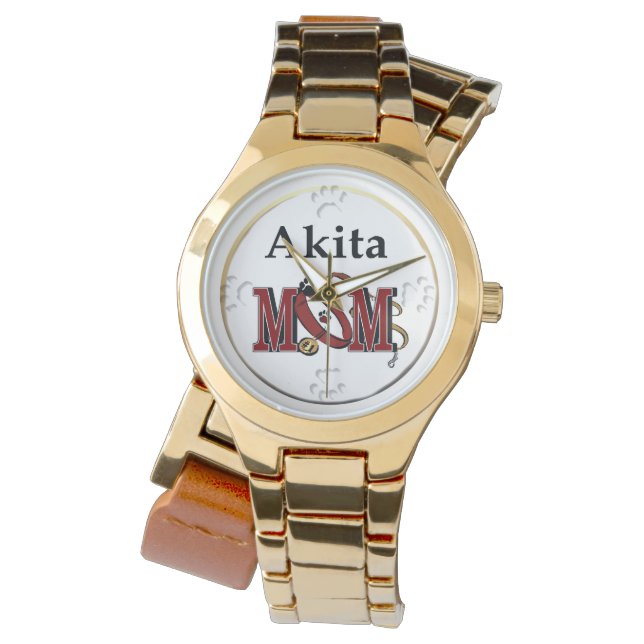 Akita Dog MAMA Armbanduhr (Vorderseite)