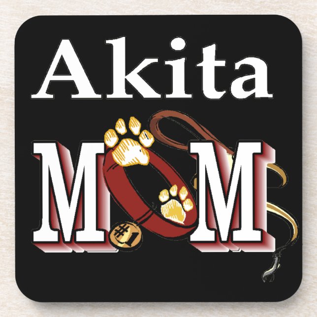 Akita Dog MAMA Getränkeuntersetzer (Vorderseite)
