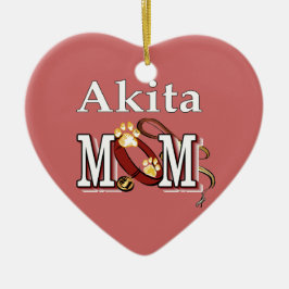 Akita Dog MAMA Keramik Ornament