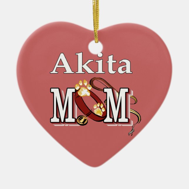 Akita Dog MAMA Keramik Ornament (Vorne)