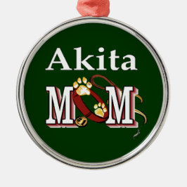 Akita Dog MAMA Silbernes Ornament