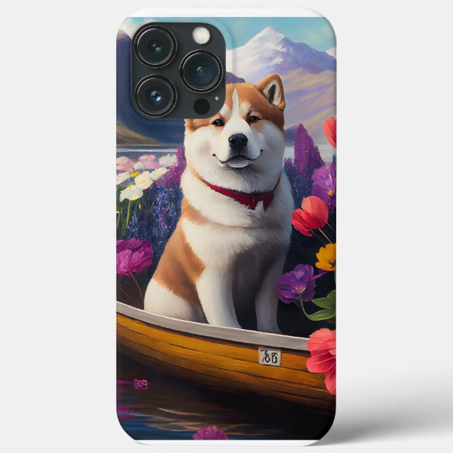 Akita Dog on a Paddle: Ein Landschaftliches Abente Case-Mate iPhone Hülle (Rückseite)
