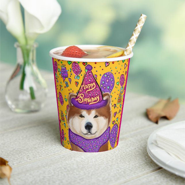 AKITA DOG PAPPBECHER (In Situ)