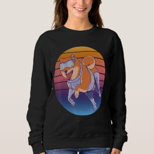 Akita Dog Retro Vintag Shiba Inu Akita Dog Sweatshirt