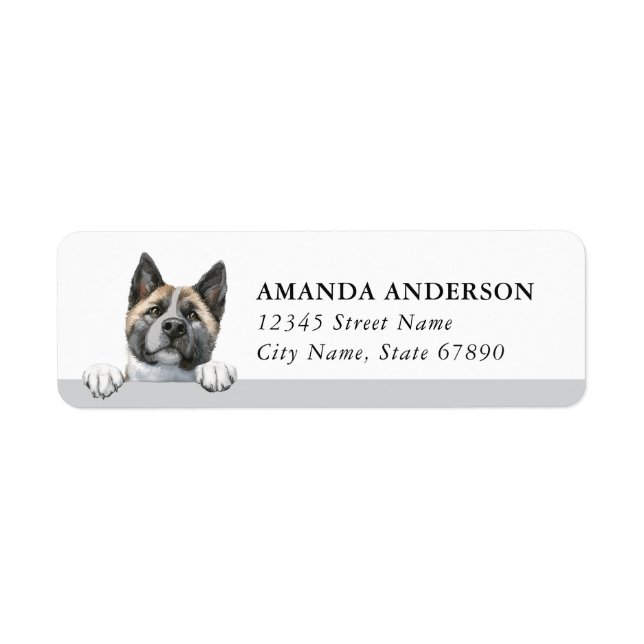 Akita Dog Return Address Labels (Vorne)