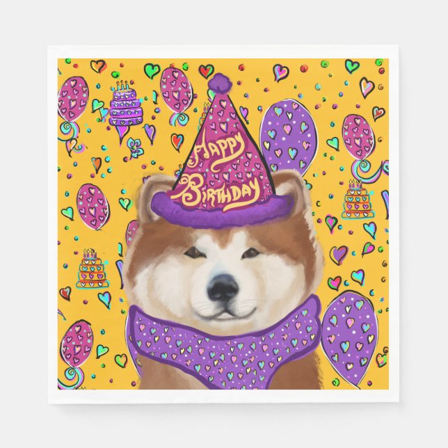 AKITA DOG SERVIETTE (Vorderseite)