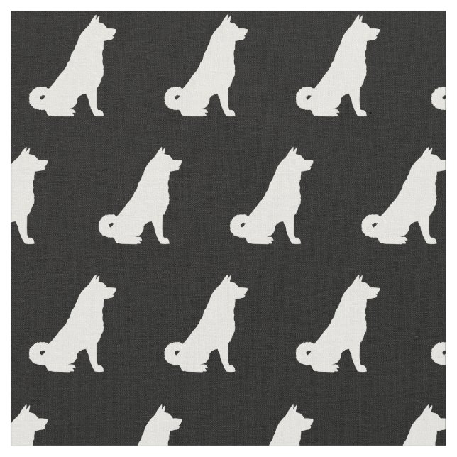 Akita Dog Silhouette Pet Stoff (Nahaufnahme)
