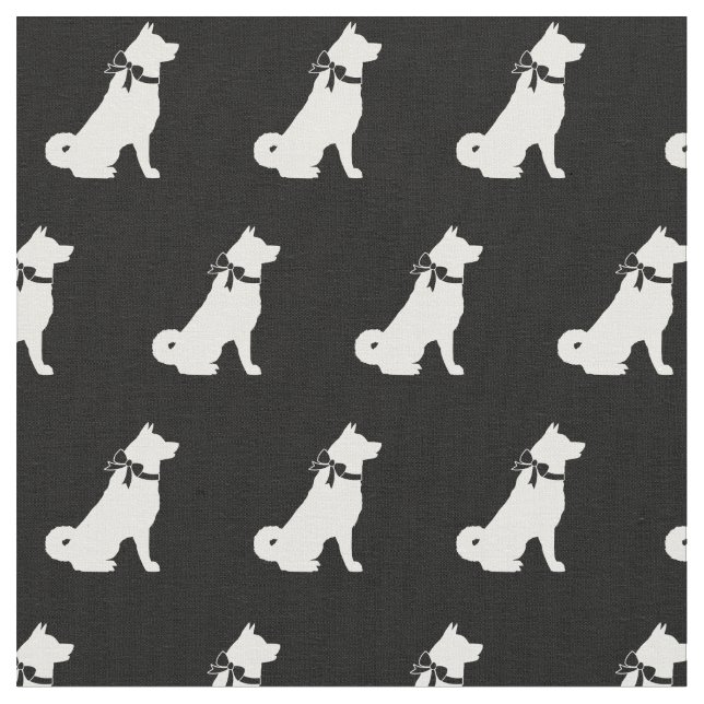 Akita Dog Silhouette Pet Stoff (Nahaufnahme)