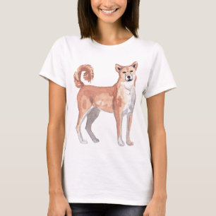 Akita Dog Wasserfarben Malerei T-Shirt