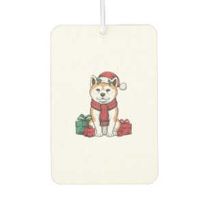 Akita Dog Weihnachtsfeiertage Weihnachtsfeiertag W Autolufterfrischer