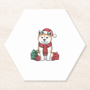 Akita Dog Weihnachtsfeiertage Weihnachtsfeiertag W Untersetzer