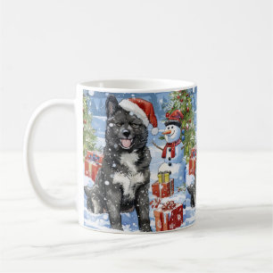Akita Dog Winter Wonderland Weihnachtsfreude Kaffeetasse