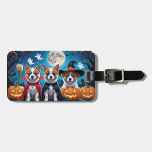 Akita Dogs Pumpkin Halloween Funny Gepäckanhänger