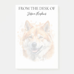 Akita-Fan-monogrammierter Hund Post-it Klebezettel