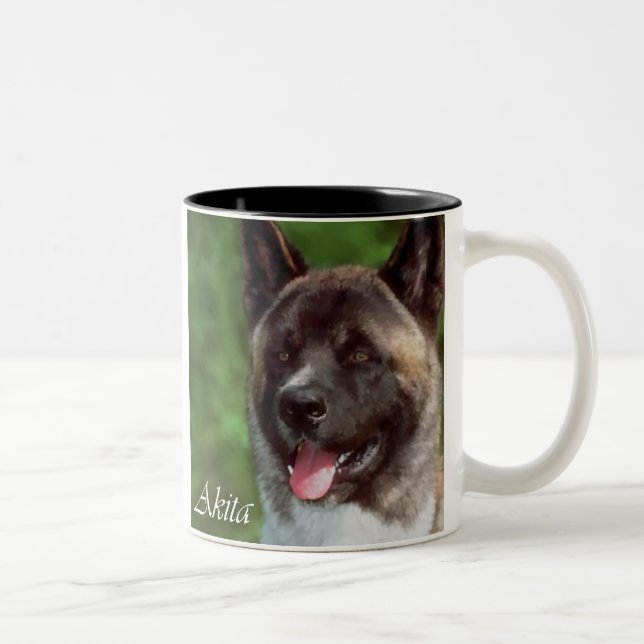 Akita Gaben of Art Zweifarbige Tasse (Rechts)