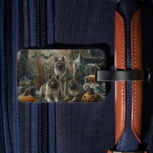 Akita Halloween Night Doggy Delight Gepäckanhänger