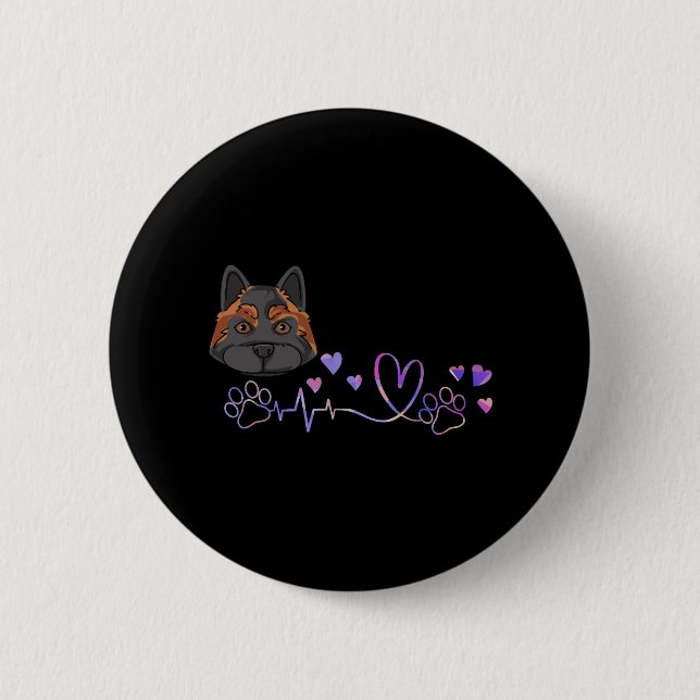 Akita Heartbeat Button (Vorderseite)