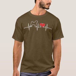 Akita Heartbeat für Hunde über T-Shirt