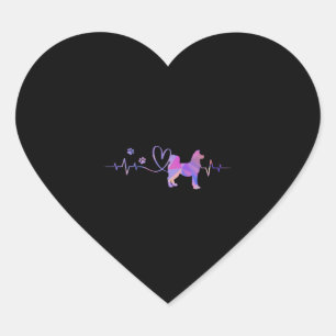 Akita Heartbeat Herz-Aufkleber