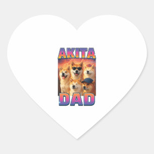 Akita Herz-Aufkleber