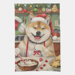 Akita Holiday Baking: Festliche Weihnachten Geschirrtuch