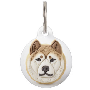 Akita Hund 3D Inspiriert Haustiermarke