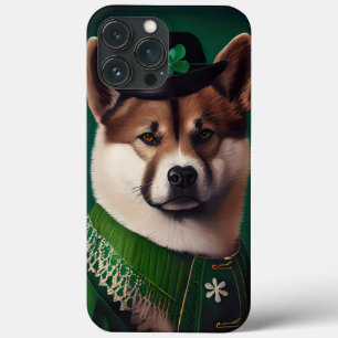 Akita-Hund im St. Patrick's Day-Kleid Case-Mate iPhone Hülle