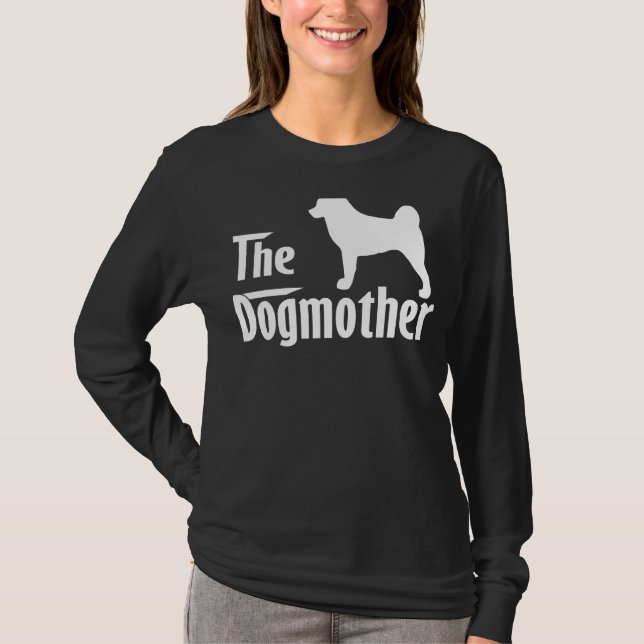 Akita Hund Mama Muttertag T-Shirt (Vorderseite)
