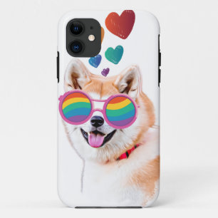 Akita Hund mit Herzen Valentinstag Case-Mate iPhone Hülle