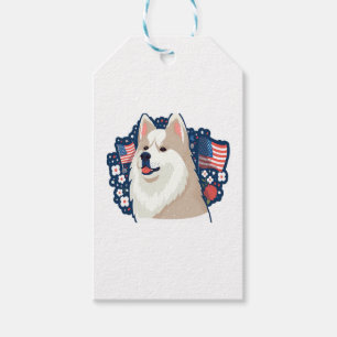 Akita Hund mit Tagesthema Unabhängigkeit Geschenkanhänger