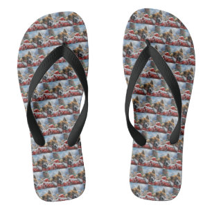 Akita-Hund Weihnachtsfest Flip Flops