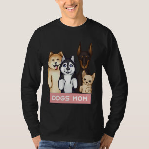 Akita Husky Doberman und Chihuahua stehen auf ihre T-Shirt