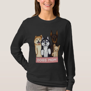Akita Husky Doberman und Chihuahua stehen auf ihre T-Shirt