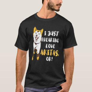 Akita I gerade Freeware Liebe Akita Dog Shiba Inu T-Shirt