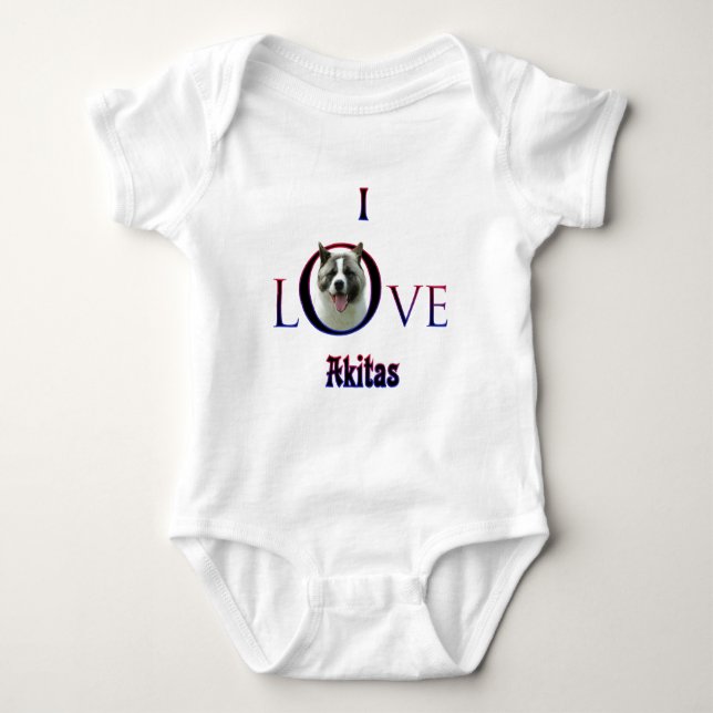 Akita I Liebe Baby Strampler (Vorderseite)