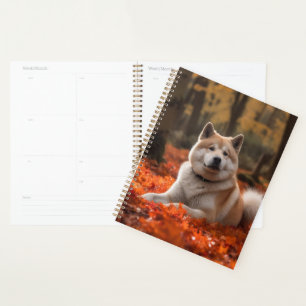 Akita im Herbst inspiriert vom Fall der Blätter Planer