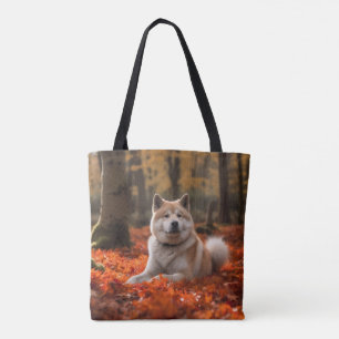 Akita im Herbst Leaves Fall Inspiriert