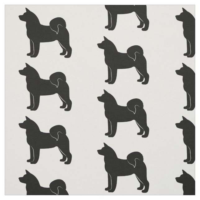 Akita in Silhouette Stoff (Muster)