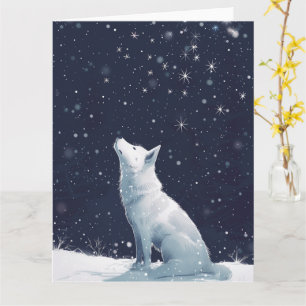 Akita in Snow Minimalistische Weihnachten Karte