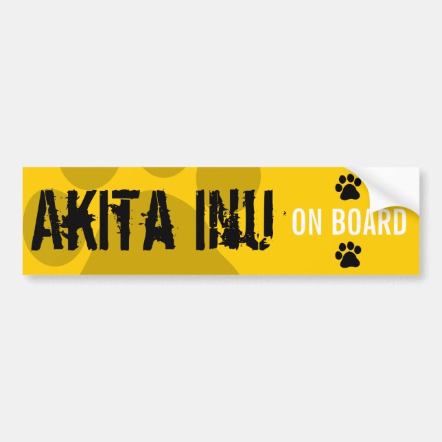 Akita Inu an Bord Autoaufkleber (Vorne)
